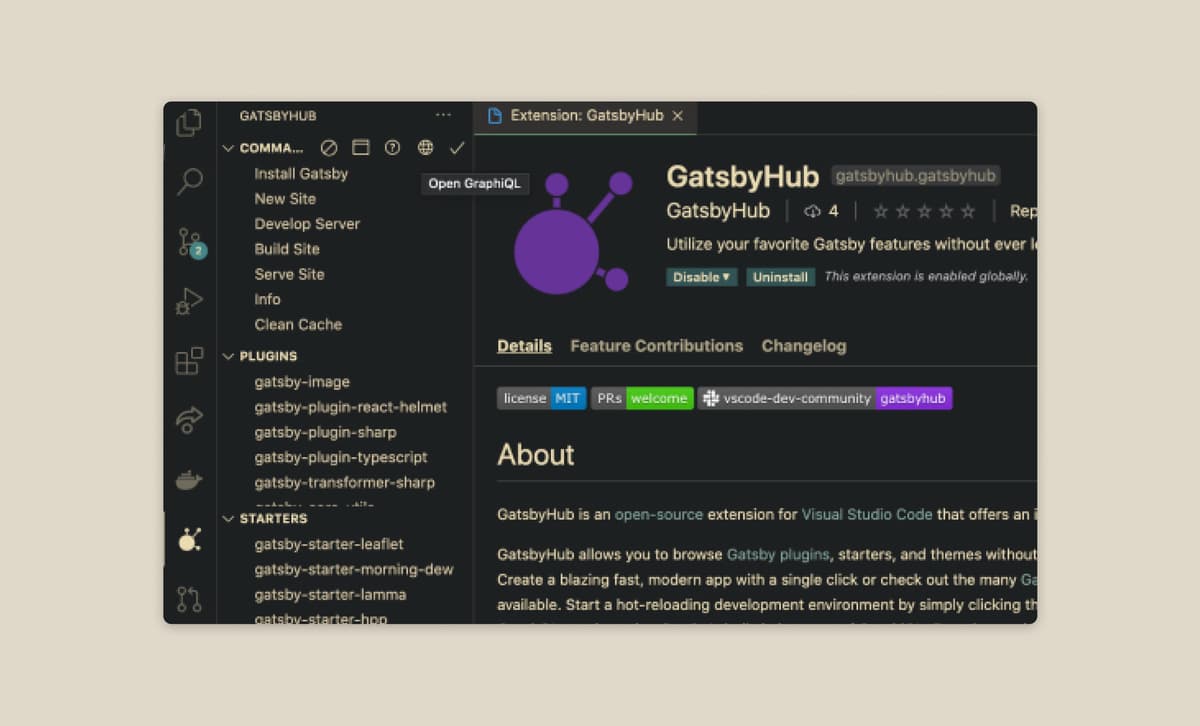 GatsbyHub screenshot